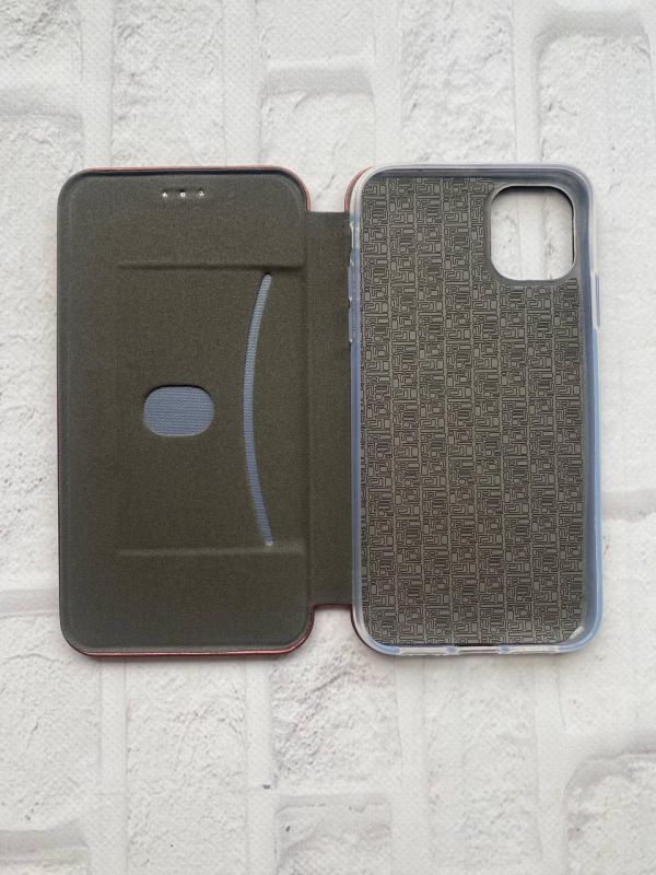 Чохол-книжка з малюнком для iPhone 11 Бордовий :: Віночок з сакури (принт 284)