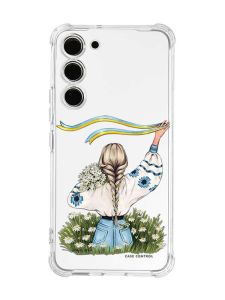 Чохол з потовщеними кутами на Samsung Galaxy S23 :: Дівчина зі стрічкою (принт 17)