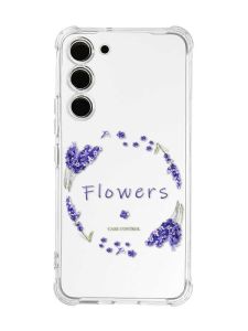 Чохол з потовщеними кутами на Samsung Galaxy S23 :: Лавандовий віночок (принт 19)