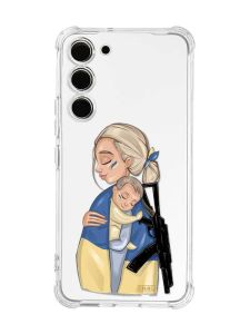 Чохол з потовщеними кутами на Samsung Galaxy S23 :: Мама-захисниця (принт 21)
