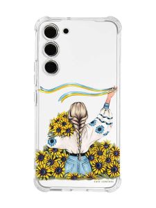 Чохол з потовщеними кутами на Samsung Galaxy S23 :: Дівчина зі стрічкою (принт 25)