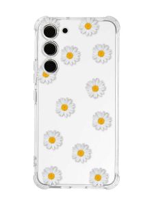 Чохол з потовщеними кутами на Samsung Galaxy S23 :: Фон ромашки (принт 41)