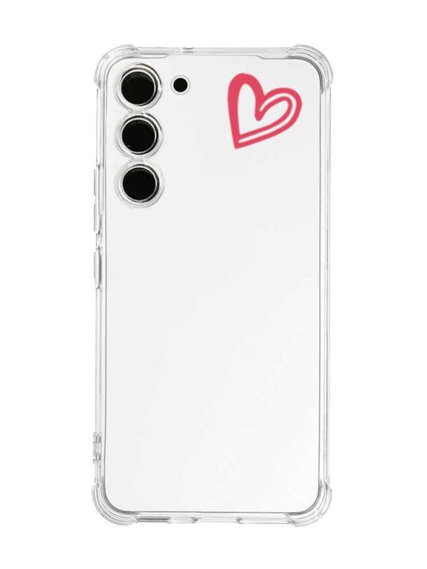 Чохол з потовщеними кутами на Samsung Galaxy S23 :: Сердечко червоне (принт 46)