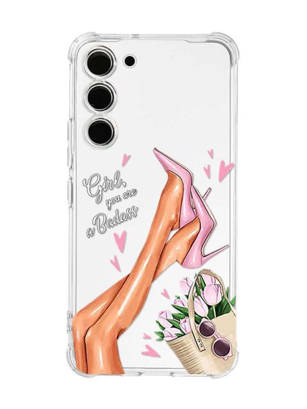 Чохол з потовщеними кутами на Samsung Galaxy S23 :: Ніжки (принт 62)