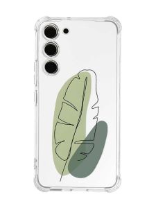 Чохол з потовщеними кутами на Samsung Galaxy S23 :: Листочок (принт 65)