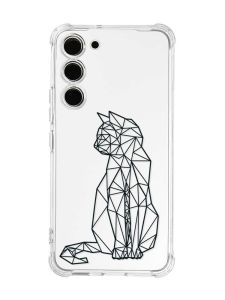 Чохол з потовщеними кутами на Samsung Galaxy S23 :: Котик (принт 124)