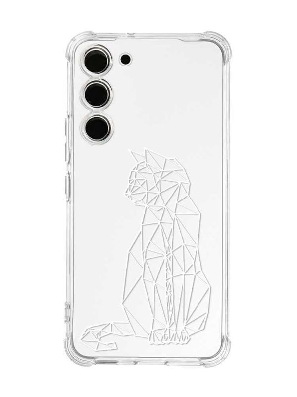 Чохол з потовщеними кутами на Samsung Galaxy S23 :: Котик (принт 125)
