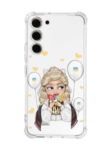 Чохол з потовщеними кутами на Samsung Galaxy S23 :: Українка з солодощами (принт 175)