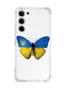 Чохол з потовщеними кутами на Samsung Galaxy S23 :: Метелик Україна (принт 255)