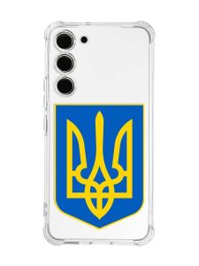 Чохол з потовщеними кутами на Samsung Galaxy S23 :: Тризуб Україна (принт 256)