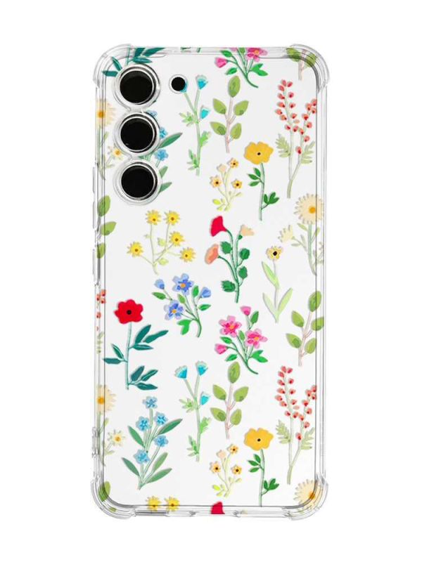 Чохол з потовщеними кутами на Samsung Galaxy S23 :: Квітковий фон (принт 269)