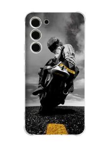 Чохол з потовщеними кутами на Samsung Galaxy S23 :: Мото (принт 69)