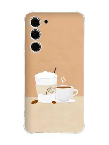 Чохол з потовщеними кутами на Samsung Galaxy S23 :: Кава (принт 108)