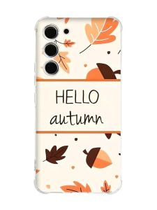 Чохол з потовщеними кутами на Samsung Galaxy S23 :: Привіт, осінь (принт 109)