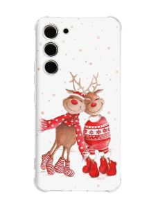 Чохол з потовщеними кутами на Samsung Galaxy S23 :: Веселі олені (принт 150)