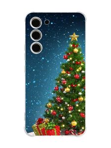 Чохол з потовщеними кутами на Samsung Galaxy S23 :: Ялинка з подарунками (принт 159)
