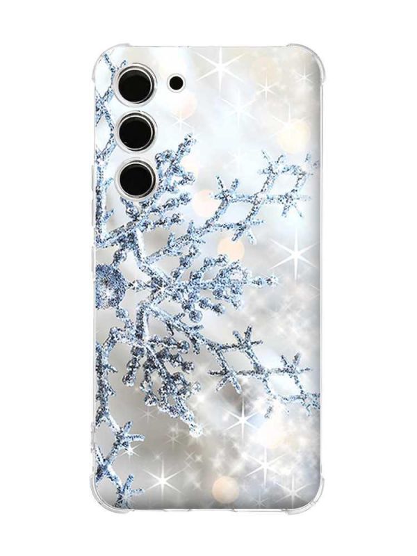Чохол з потовщеними кутами на Samsung Galaxy S23 :: Сніжинка (принт 166)