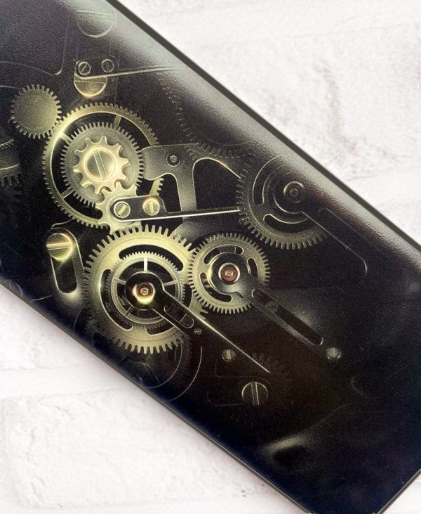 Матовий чохол з чорними боками на Apple iPhone 14 :: Механізм (принт 238)