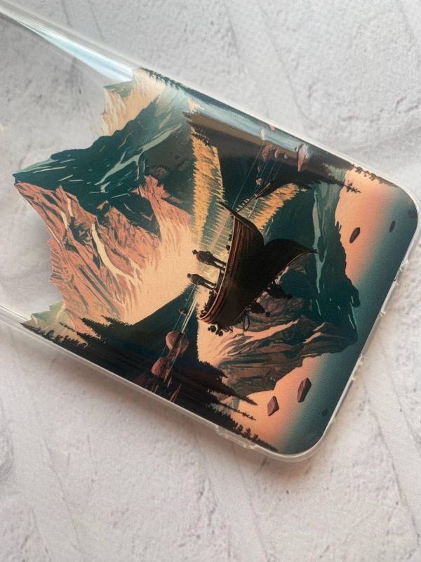 Прозорий чохол на Samsung Galaxy M30s/М21  :: Човен. Пейзаж (принт 246)