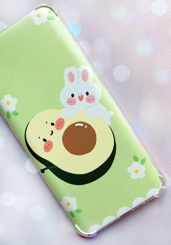 Чохол з потовщеними кутами на Xiaomi Redmi Note 12 4G :: Авокадо і зайченя (принт 311)