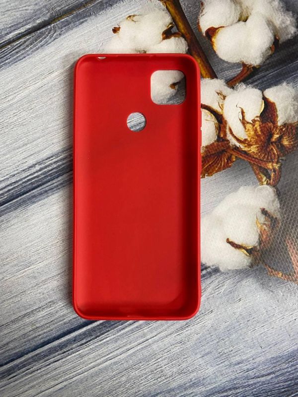 Матовий червоний чохол на Xiaomi Redmi 9C/10A :: Котик (принт 125)
