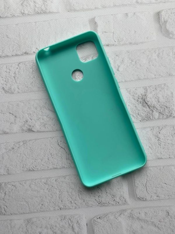 Матовий бірюзовий чохол на Xiaomi Redmi 9C / 10A патріотичний дизайн Українка з колосками принт 173