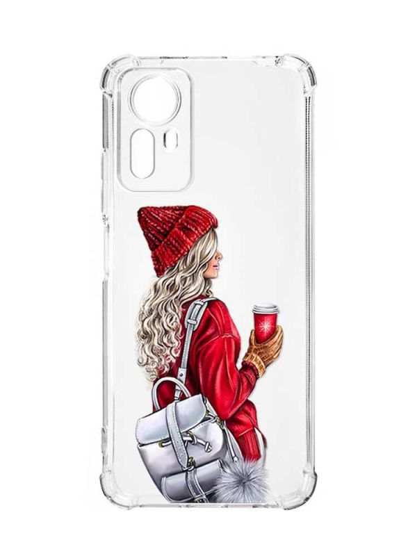 Чохол з потовщеними кутами на Xiaomi Redmi Note 12S :: Дівчина з рюкзаком (принт 9)