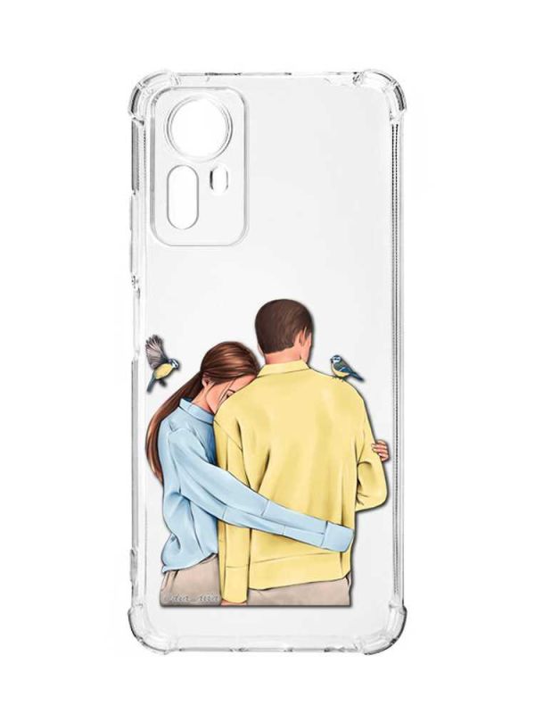 Чохол з потовщеними кутами на Xiaomi Redmi Note 12S :: Українська пара (принт 14)