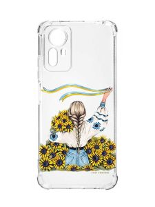 Чохол з потовщеними кутами на Xiaomi Redmi Note 12S :: Дівчина зі стрічкою (принт 25)