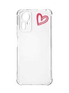 Чохол з потовщеними кутами на Xiaomi Redmi Note 12S :: Сердечко червоне (принт 46)