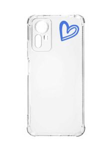 Чохол з потовщеними кутами на Xiaomi Redmi Note 12S :: Сердечко синє (принт 48)
