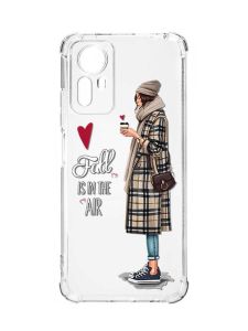 Чохол з потовщеними кутами на Xiaomi Redmi Note 12S :: Дівчина з кавою (принт 59)