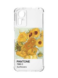 Чохол з потовщеними кутами на Xiaomi Redmi Note 12S :: Соняхи (принт 81)