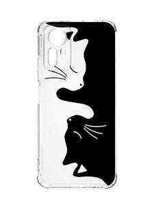 Чохол з потовщеними кутами на Xiaomi Redmi Note 12S :: Котики (принт 118)