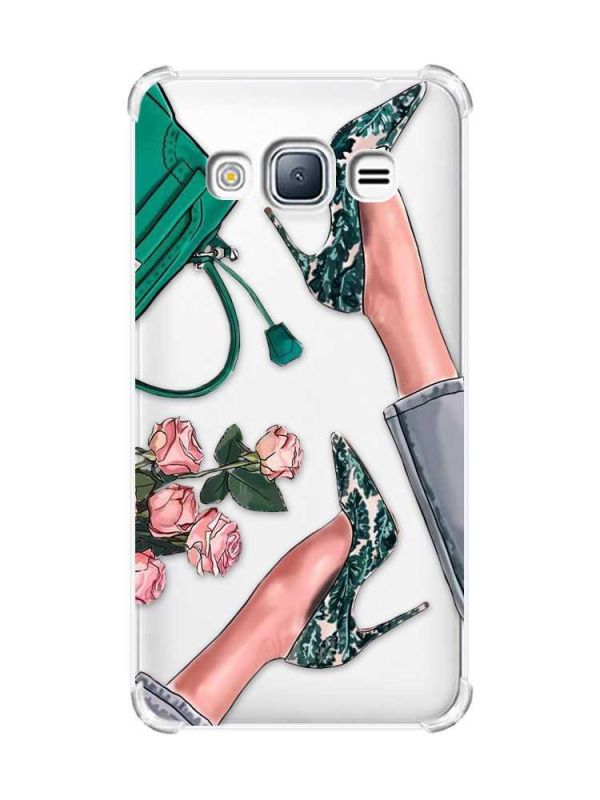 Чохол з потовщеними кутами на Samsung Galaxy J3(2016) J310 :: Туфельки і квіти (принт 225)