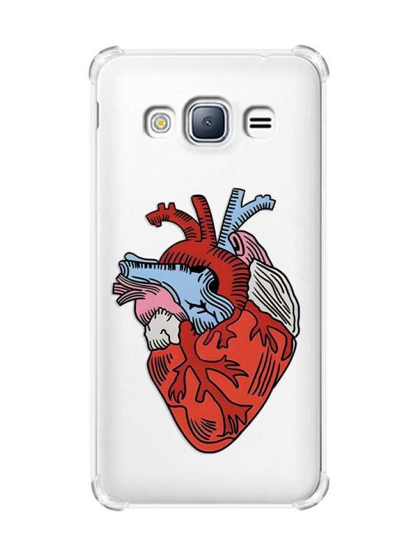 Чохол з потовщеними кутами на Samsung Galaxy J3(2016) J310 :: Серце анатомічне (принт 250)