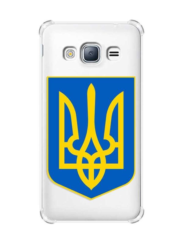 Чохол з потовщеними кутами на Samsung Galaxy J3(2016) J310 :: Тризуб Україна (принт 256)