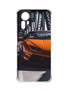 Чохол з потовщеними кутами на Xiaomi Redmi Note 12S :: Авто помаранчеве (принт 237)
