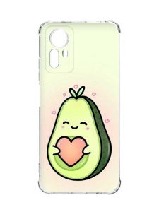 Чохол з потовщеними кутами на Xiaomi Redmi Note 12S :: Кавай авокадо з сердечком (принт 310)