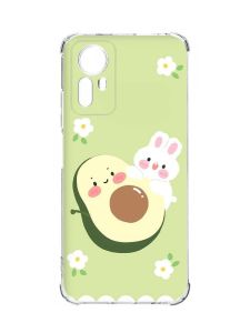 Чохол з потовщеними кутами на Xiaomi Redmi Note 12S :: Авокадо і зайченя (принт 311)