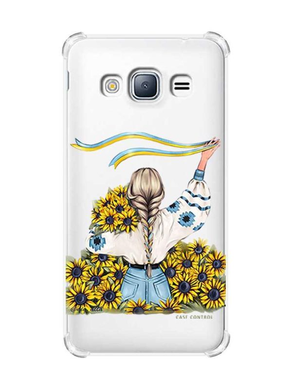 Чохол з потовщеними кутами на Samsung Galaxy J3(2016) J310 :: Дівчина зі стрічкою (принт 25)