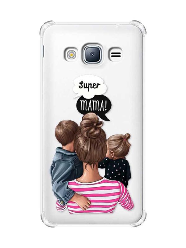 Чохол з потовщеними кутами на Samsung Galaxy J3(2016) J310 :: Супер Мама (принт 29)