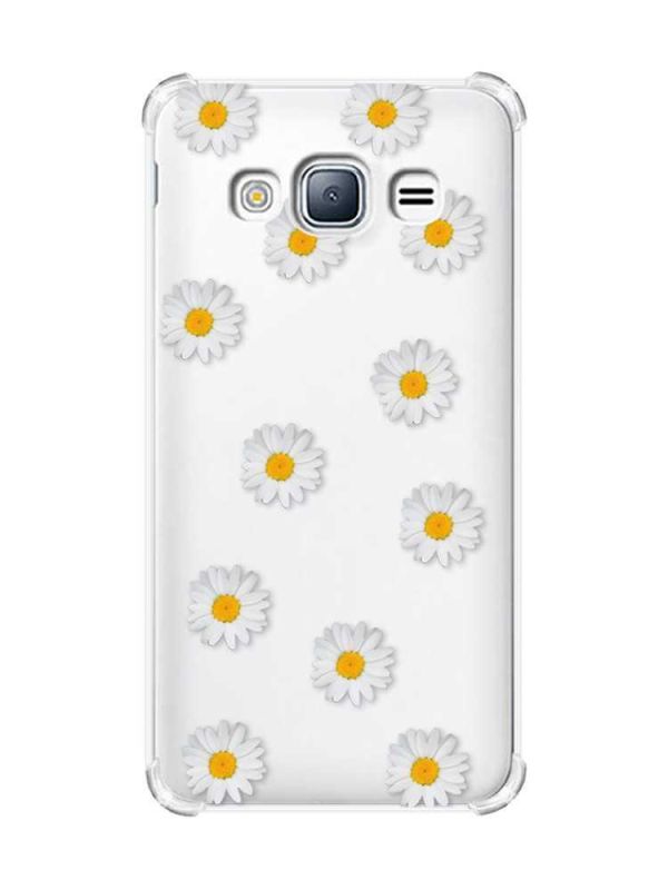 Чохол з потовщеними кутами на Samsung Galaxy J3(2016) J310 :: Фон ромашки (принт 41)