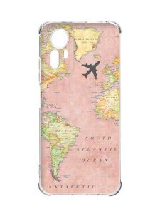 Чохол з потовщеними кутами на Xiaomi Redmi Note 12S :: Подорожі. Карта (принт 320)