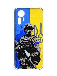 Чохол з потовщеними кутами на Xiaomi Redmi Note 12S :: Солдат (патріотичний принт 350)