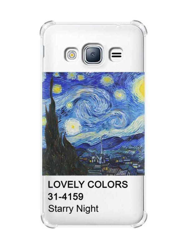 Чохол з потовщеними кутами на Samsung Galaxy J3(2016) J310 :: Зоряна ніч (принт 74)