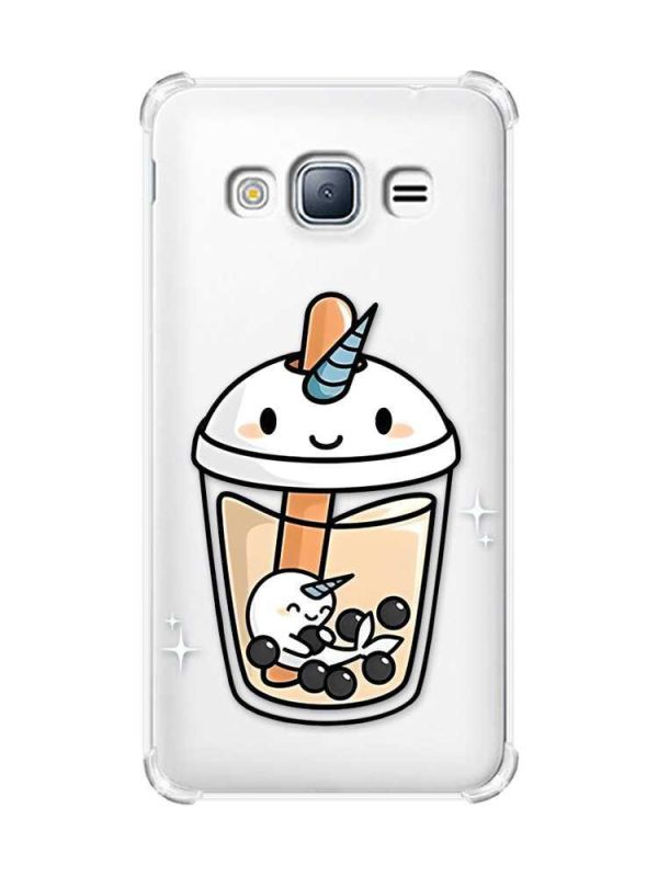 Чохол з потовщеними кутами на Samsung Galaxy J3(2016) J310 :: Коктейль Єдиноріг (принт 96)