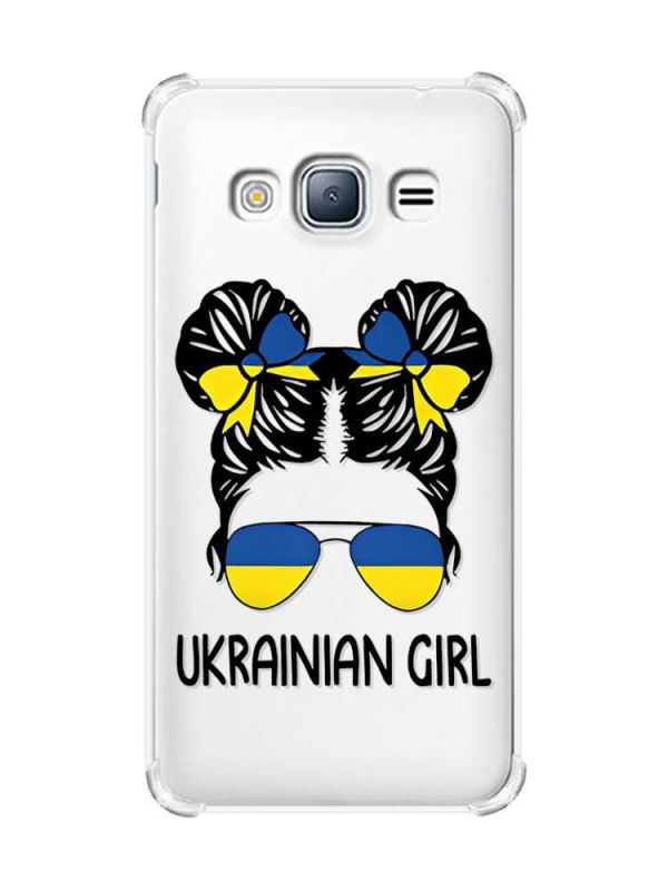 Чохол з потовщеними кутами на Samsung Galaxy J3(2016) J310 :: Українська дівчина (принт 113)