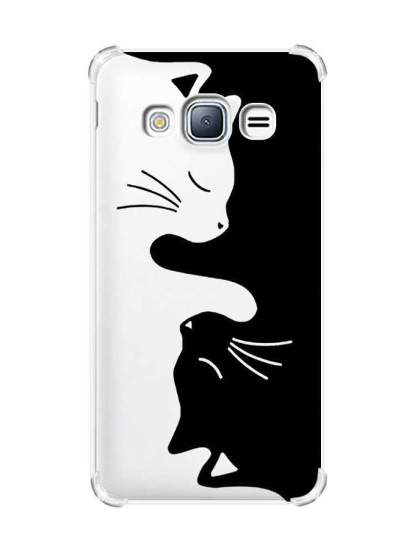 Чохол з потовщеними кутами на Samsung Galaxy J3(2016) J310 :: Котики (принт 118)