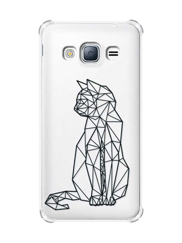 Чохол з потовщеними кутами на Samsung Galaxy J3(2016) J310 :: Котик (принт 124)